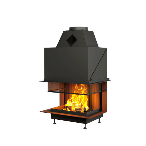 ОТКРЫТАЯ КАМИННАЯ ТОПКА С СЕТКОЙ АСТОВ О3С 75\50