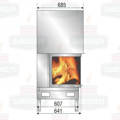 Каминная топка H 1200 3 GLASSES BG1 (Axis)