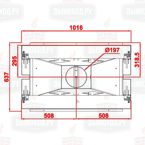 Каминная топка KW 100 DOUBLE FACE BG1 (Axis)