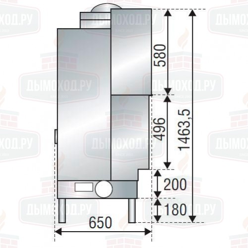 Каминная топка H 1600 XXL WS BLACK BG3 (Axis)