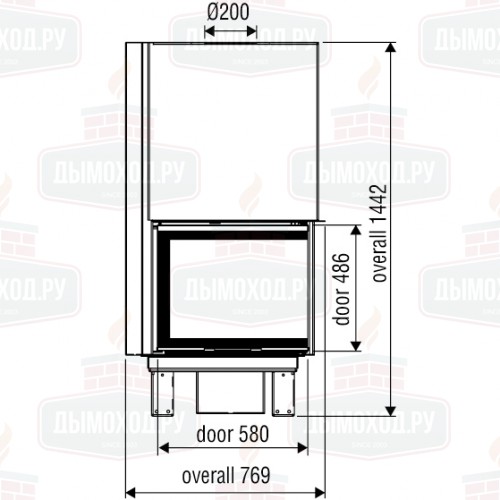 Каминная топка XP0080 LD (Axis)