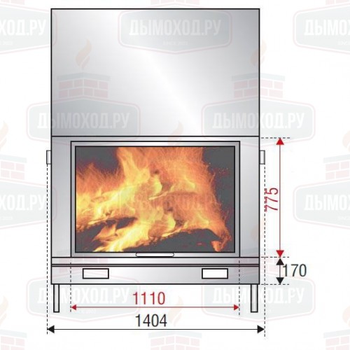 Каминная топка F 1400 SIMPLE FACE BN3 (Axis)