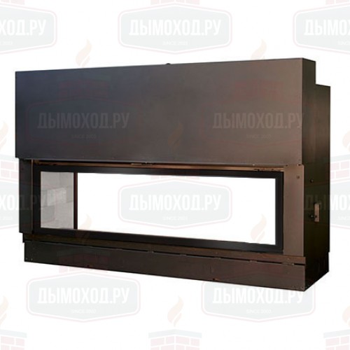 Каминная топка H 1600 DOUBLE FACE XXL WS BLACK RT BG2 (Axis)
