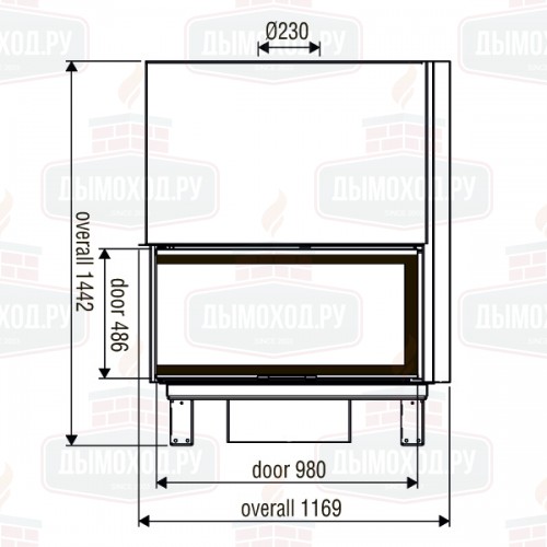 Каминная топка XP0120 LG (Axis)