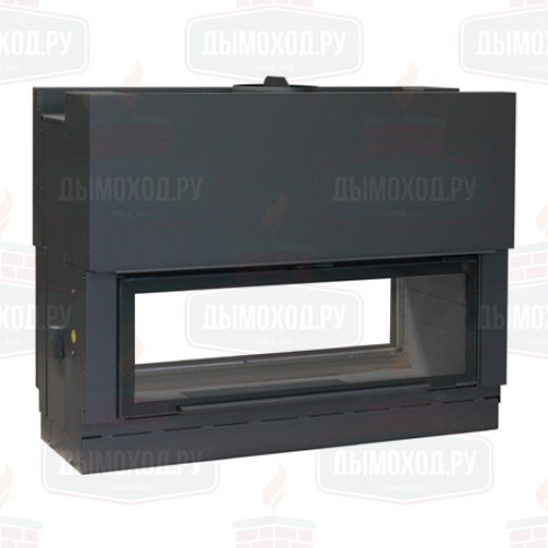 Каминная топка H 1600 DOUBLE FACE WS BLACK BG2 (Axis)
