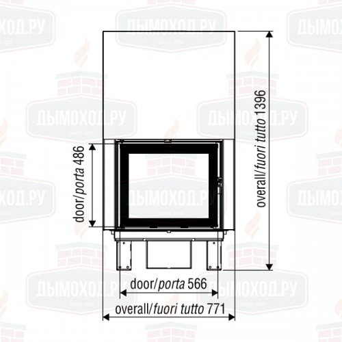 Каминная топка XP0080 SF BG1 (Axis)