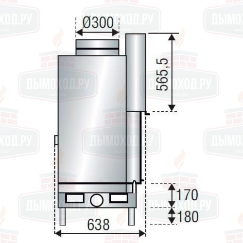 Каминная топка H 1600 SIMPLE FACE BG2 (Axis)