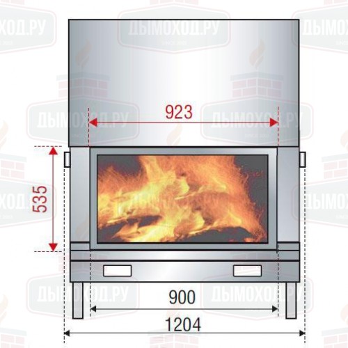 Каминная топка H 1200 SIMPLE FACE BG2 (Axis)