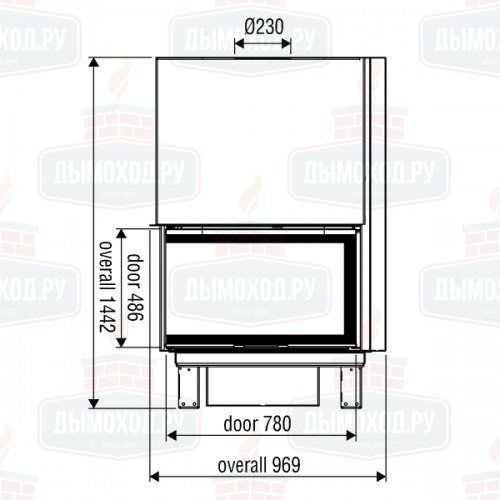 Каминная топка XP0100 LG BG1 (Axis)