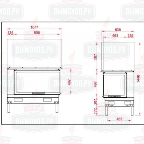 Каминная топка AX-FH 1200 VLD-VP (Axis)
