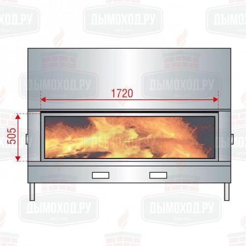 Каминная топка H 1600 XXL WS BLACK (Axis)