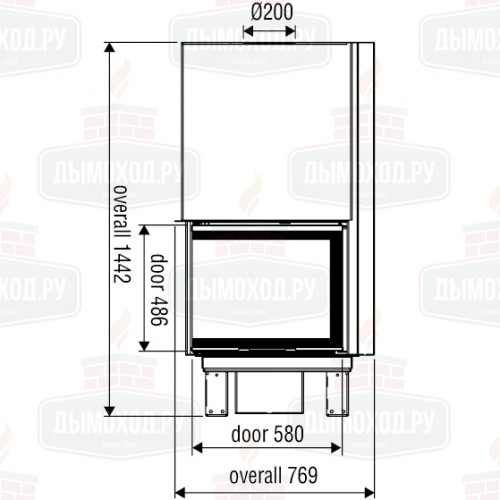 Каминная топка XP0080 LG FT (Axis)