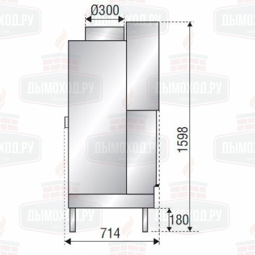 Каминная топка H 1400 SIMPLE FACE (Axis)