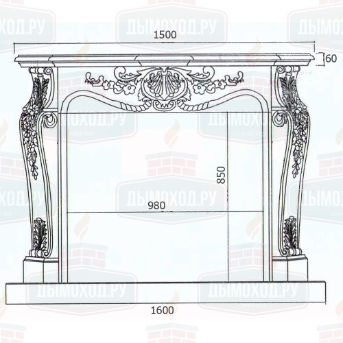 Портал ROMA, Crema Marfil (Continental)