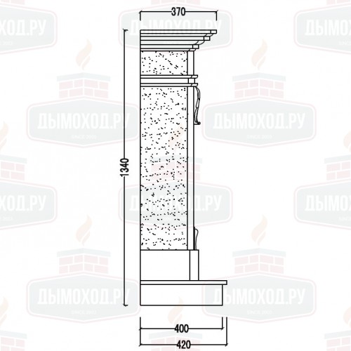 Портал DAFNE, Crema Marfil + Brown (Continental)