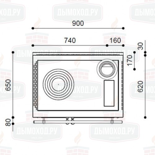Печь-плита RUSTICA 90L (J. Corradi)