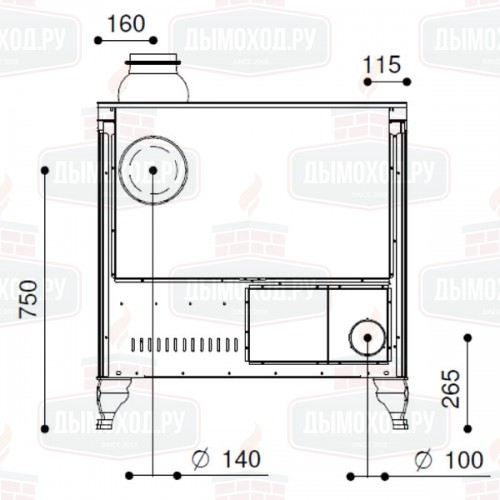 Печь-плита COUNTRY 90L (J. Corradi)