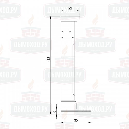 Портал CHILLIDA, Crema Marfil, с адапт. 100х50х2 (Crumar)