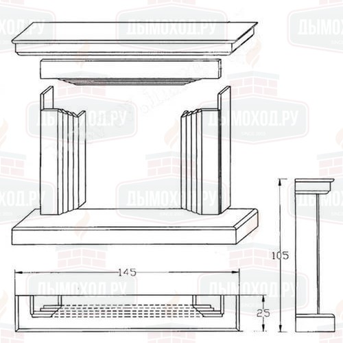 Портал GASSET, Blanco Statuario (Crumar)
