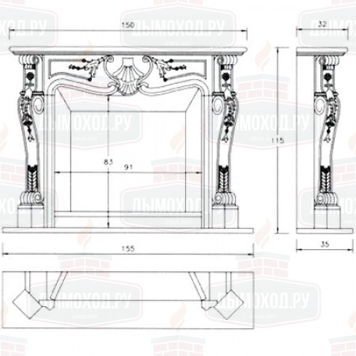Портал DELACROIX, Blanco Carrara (Crumar)