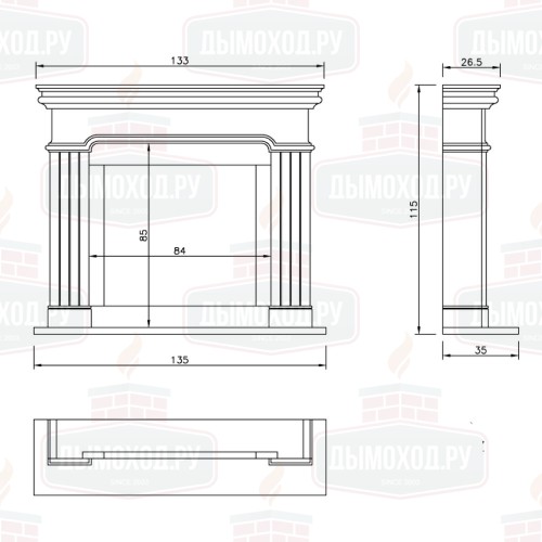 Портал VELAZQUEZ, Crema Marfil, пласт. 100х50х2 (Crumar)