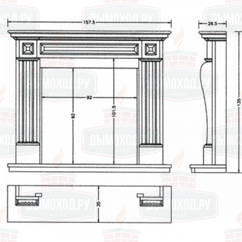 Портал ARP, Blanco Statuario (Crumar)