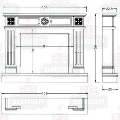 Портал DALI, Crema Marfil (Crumar)