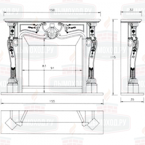 Портал DELACROIX, Crema Marfil (Crumar)