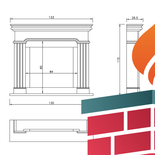 Портал VELAZQUEZ, Rosa Portugues, пласт. 100х50х3 (Crumar)