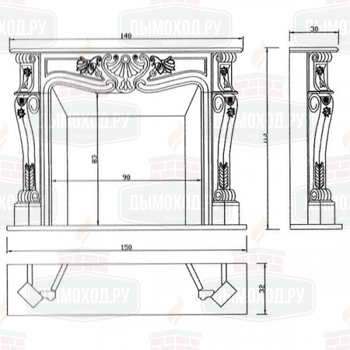 Портал GIOTTO, Blanco Statuario (Crumar)