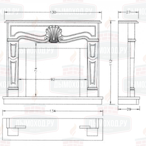 Портал GOYA, Blanco Statuario (Crumar)