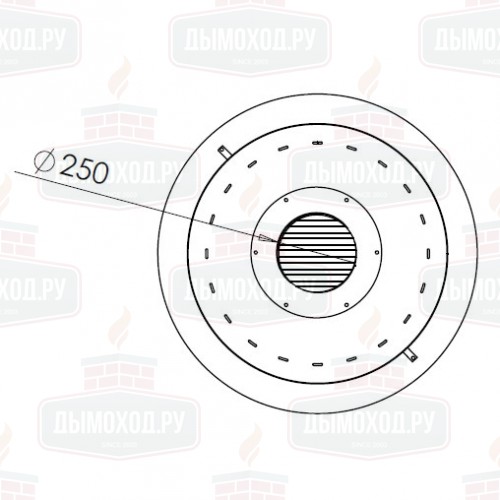 Камин DIAMANTE CENTRAL, без стекла, чёрный (Traforart)