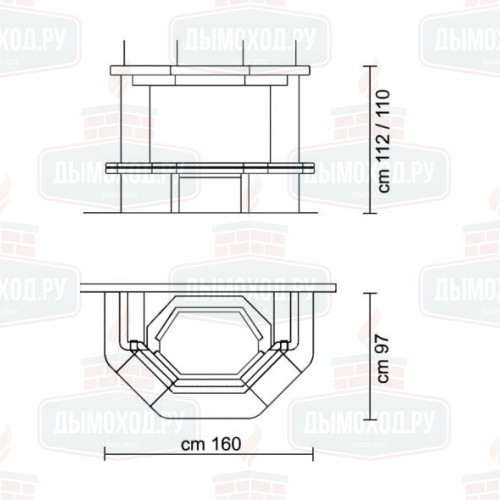 Облицовка ABACO, прист., под Tekno 3 (EdilKamin)