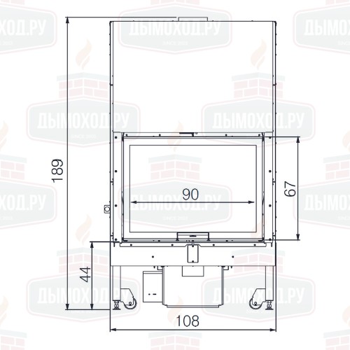 Каминная топка BLOKK 90 V NERO (EdilKamin)