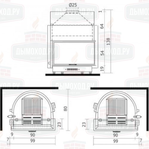 Каминная топка ACQUATONDO/29 SX (EdilKamin)