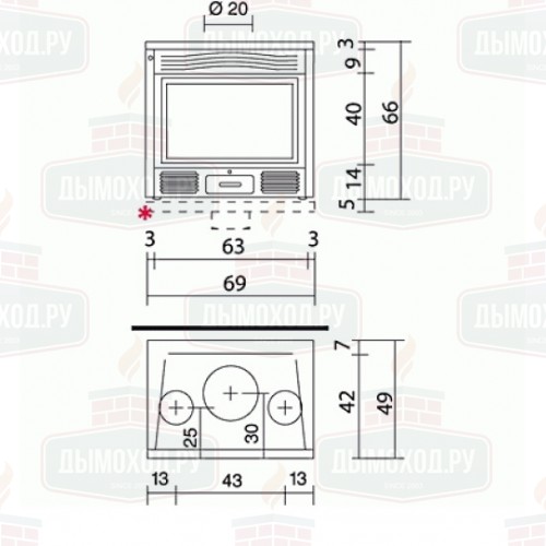 Каминная топка PIANA N (EdilKamin)