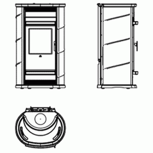 Печь VIP, blanco crema (EdilKamin)