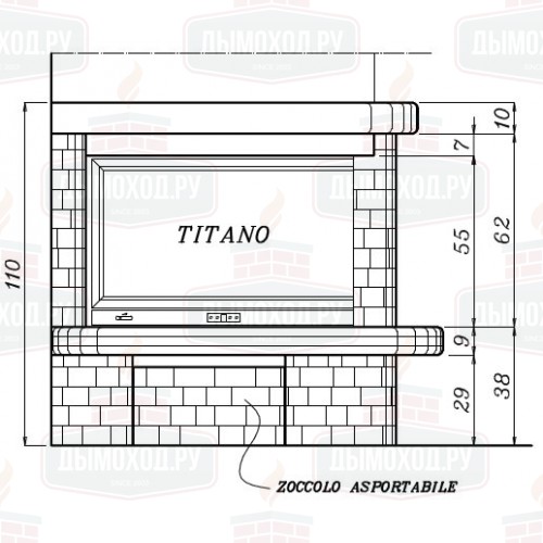 Облицовка LEGO ANGOLO DX, под TEKNO 2 (EdilKamin)