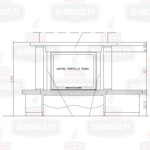 Облицовка DIVA, под Airfire piano (EdilKamin)