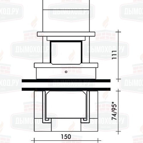 Облицовка DAMA с банкеткой (EdilKamin)