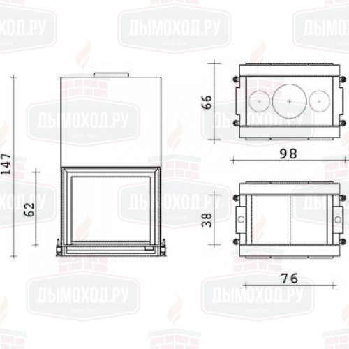 Каминная топка DOUBLE N (EdilKamin)