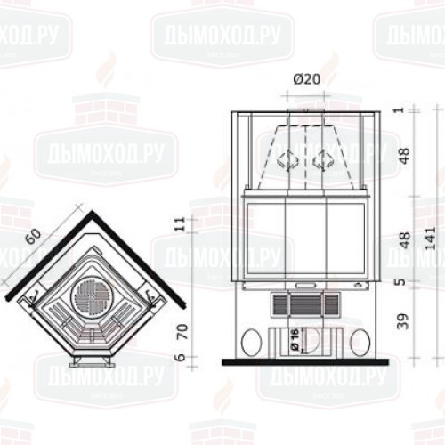 Каминная топка EGO N (EdilKamin)