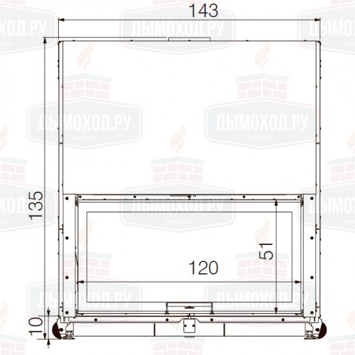 Каминная топка WINDO 120 BIANCO (EdilKamin)