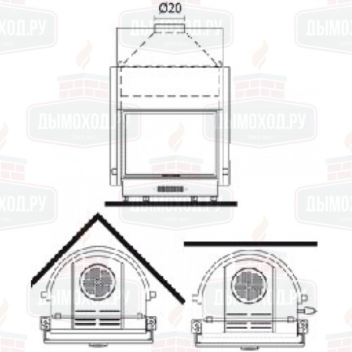 Каминная топка ACQUATONDO 22/PLUS CS (EdilKamin)