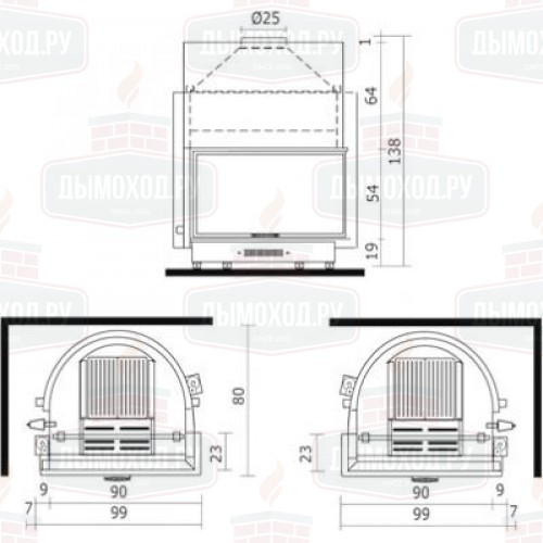 Каминная топка ACQUATONDO 29 PLUS (EdilKamin)