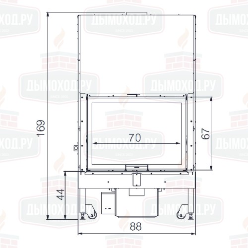 Каминная топка BLOKK 70 V NERO (EdilKamin)