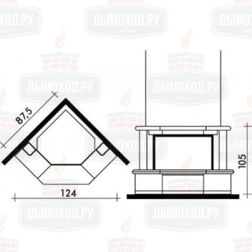 Облицовка LADY PICCOLO, Verde Gvatemala, под Ego (EdilKamin)