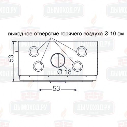 Каминная топка BLOKK 90 V NERO (EdilKamin)