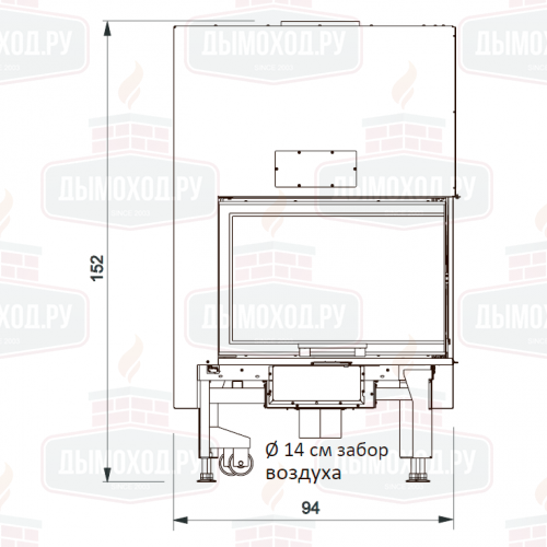 Каминная топка WINDO2 75 L (EdilKamin)