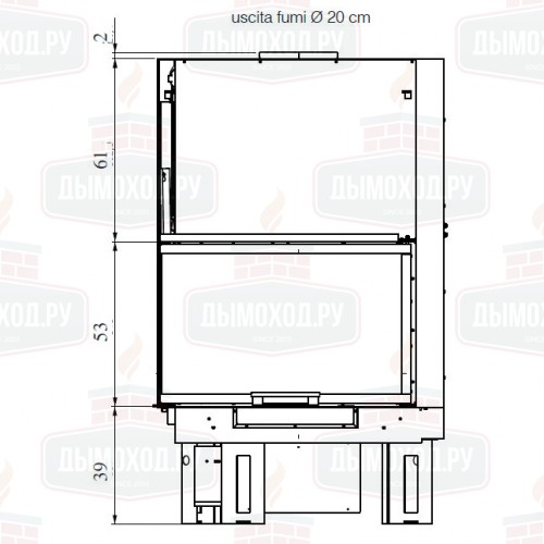 Каминная топка IC TEKNO 2 SX N (EdilKamin)